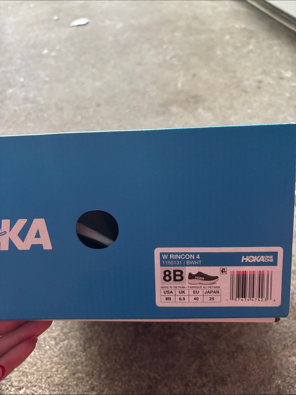 Hoka Women’s Black and White Athletic Running Shoes - Picture 2 of 2